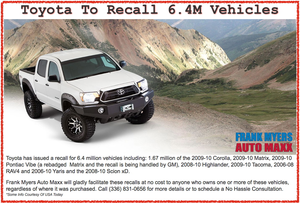 Toyota Recall Winston Salem
